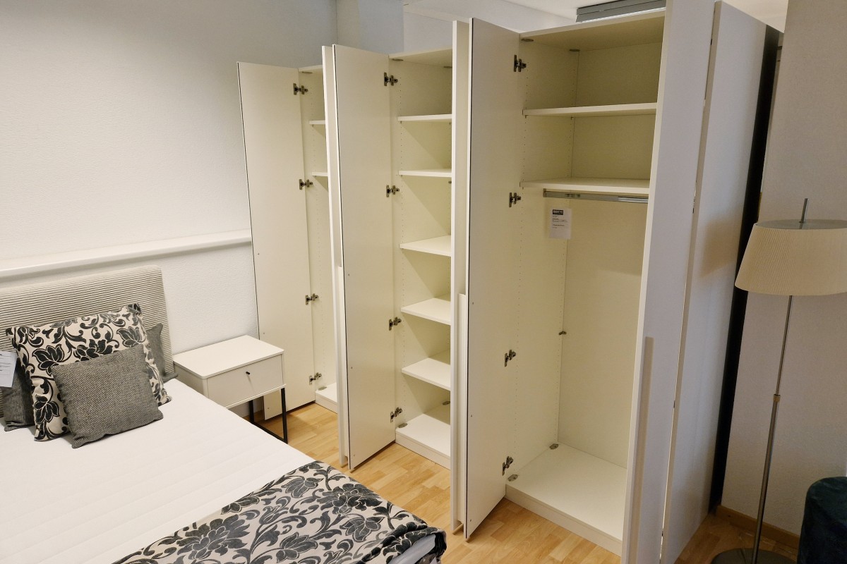Schrank 6-türig in Lack weiss – Bild 3