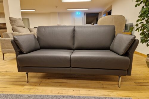 2er-Sofa Mêlide von Horst in Leder anthrazit - Neu aus Fehlbestellung