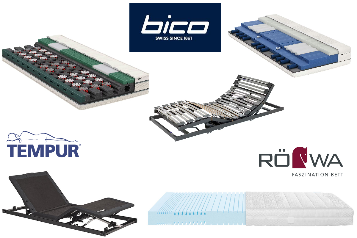Abverkauf Matratzen und Lattenroste von Bico, Tempur, Röwa, Dormaa, Team7
