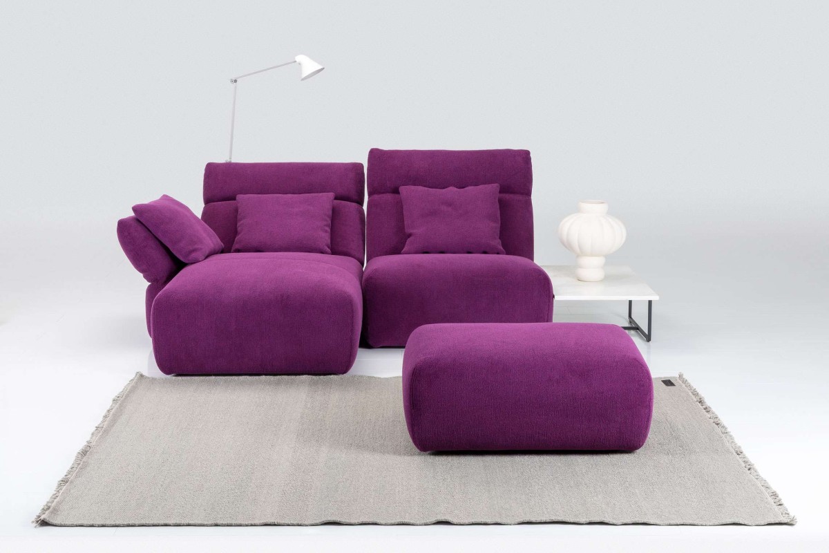 Brühl Sapana Longchair mit Einzelsitz und Hocker